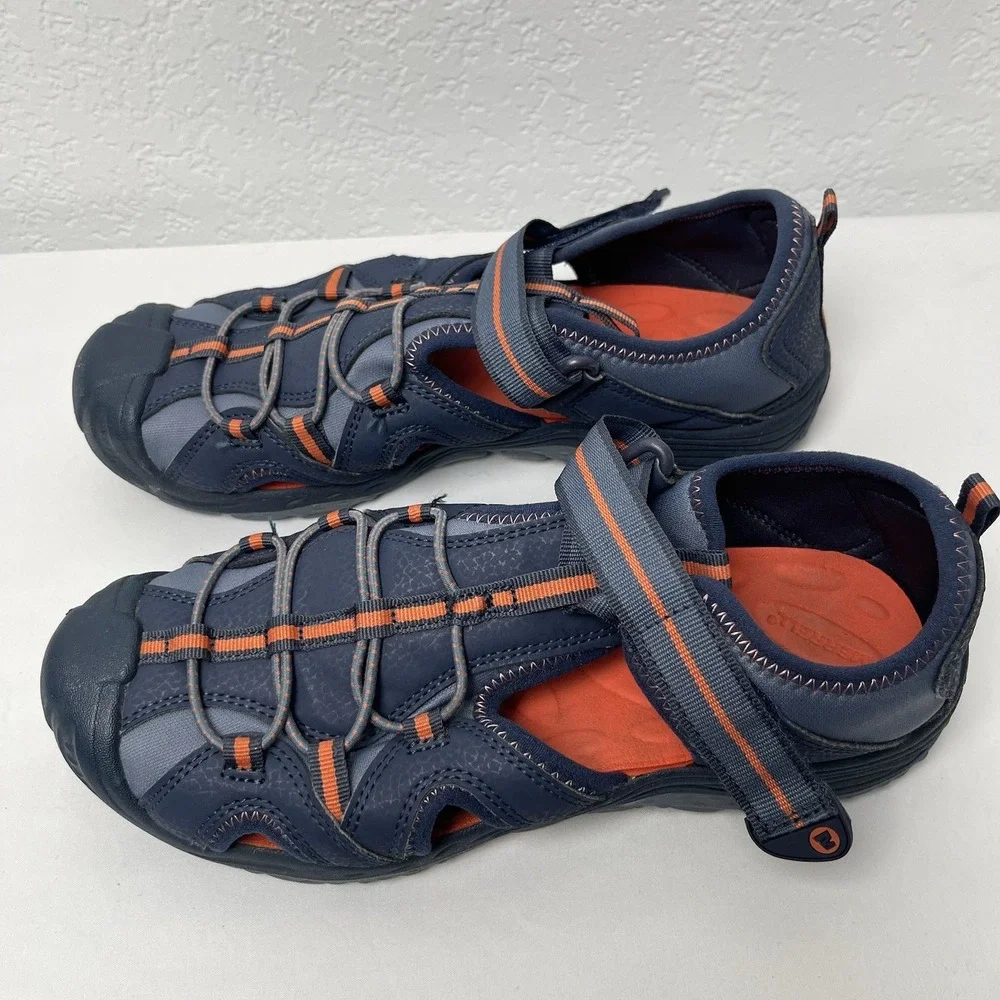 Merrell Hydro Kids 5M Navy/Orange Hiking Water Shoes Outdoor Sandals